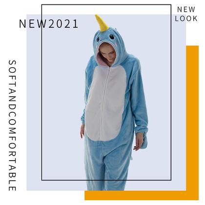 Imagem de Pijama de macacão COSUSKET Snug Fit, unissex, flanela para adultos