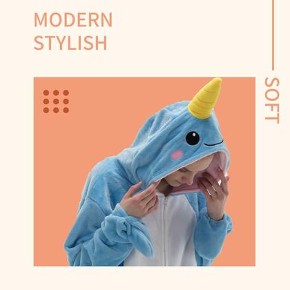 Imagem de Pijama de macacão COSUSKET Snug Fit, unissex, flanela para adultos