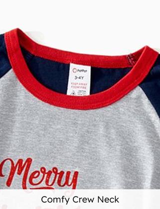 Imagem de Pijama de Natal PATPAT para família, Natal, azul marinho, boneco de neve e estampa de cartas, manga comprida, pijamas natalinos, conjunto de pijamas para mamãe e crianças, combinando pijamas de Natal, crianças, meninos e meninas, 2 anos