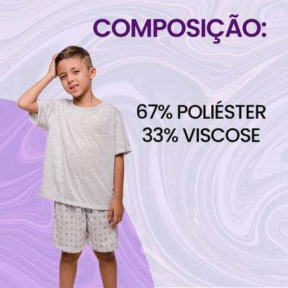 Imagem de Pijama Diones Com Shorts Estampado e Conforto Infantil