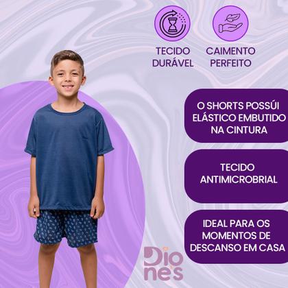 Imagem de Pijama Diones Com Shorts Estampado e Conforto Infantil