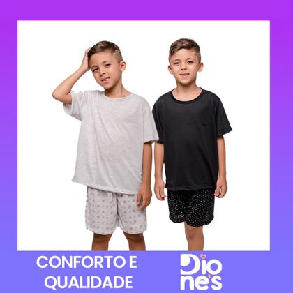 Imagem de Pijama Diones Com Shorts Estampado e Conforto Infantil