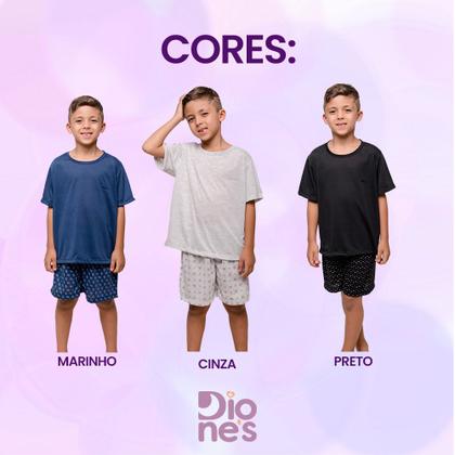Imagem de Pijama Diones Com Shorts Estampado e Conforto Infantil