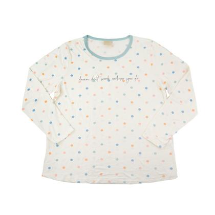 Imagem de Pijama Feminino Danka Listras e Poá Plus Size Verde - 012019