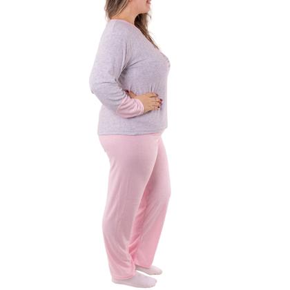 Imagem de Pijama feminino de inverno plush PLUS SIZE SOPHIA Victory