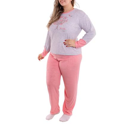 Imagem de Pijama feminino de inverno plush PLUS SIZE SOPHIA Victory
