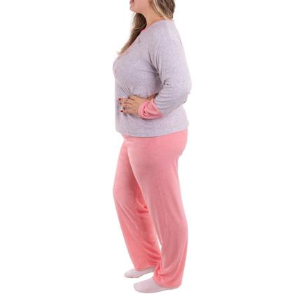 Imagem de Pijama feminino de inverno plush PLUS SIZE SOPHIA Victory