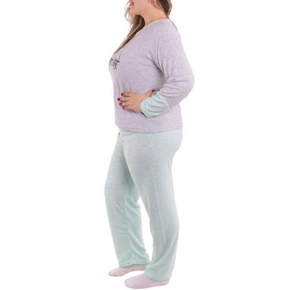 Imagem de Pijama feminino de inverno plush PLUS SIZE SOPHIA Victory