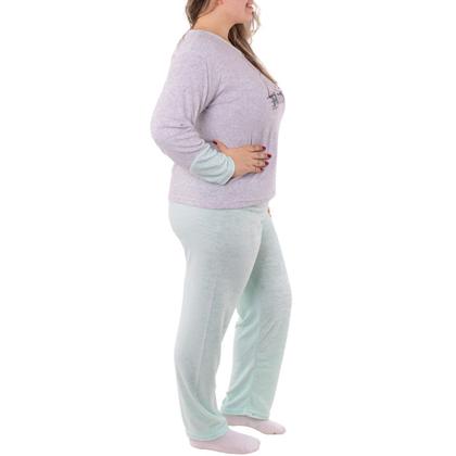 Imagem de Pijama feminino de inverno plush PLUS SIZE SOPHIA Victory