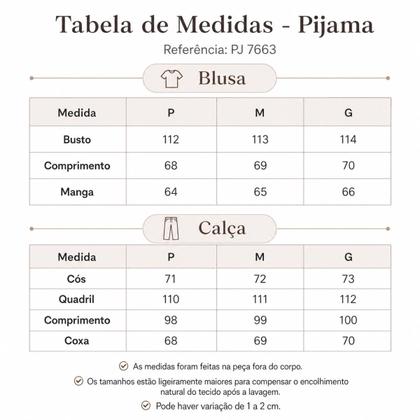 Imagem de Pijama Feminino Flanela Xadrez Manga Longa Botões