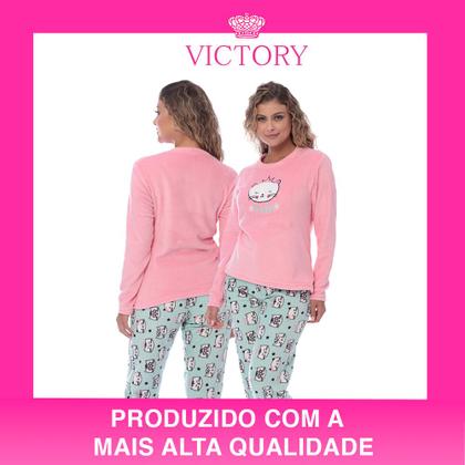 Imagem de Pijama Feminino Inverno Longo Soft Majestosa Fleece Adulto