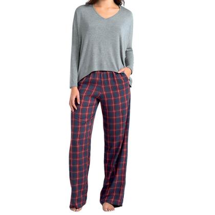 Imagem de Pijama Feminino Longo She 870-12 - Xadrez