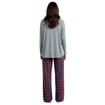 Imagem de Pijama Feminino Longo She 870-12 - Xadrez