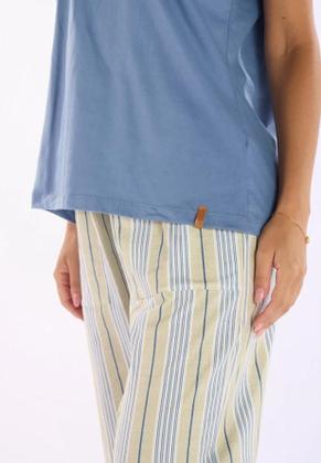 Imagem de Pijama Feminino Meia Manga Com Calça Algodão 100244