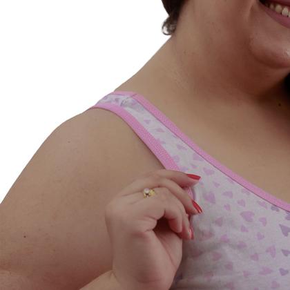 Imagem de Pijama Feminino Plus Size  algodão Short, Regata Bata