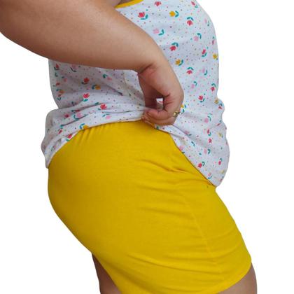 Imagem de Pijama Feminino Plus Size  algodão Short, Regata Bata