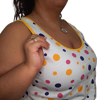 Imagem de Pijama Feminino Plus Size  algodão Short, Regata Bata