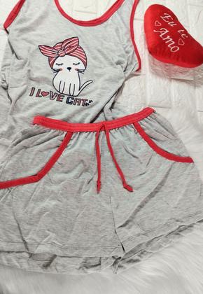 Imagem de Pijama Feminino Plus Size BermuDoll Regatinha