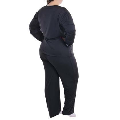 Imagem de Pijama Feminino Plus Size de inverno Suede Victory