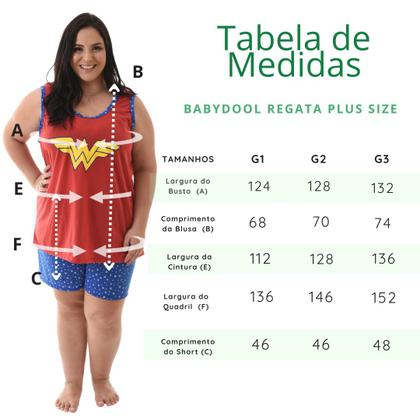 Imagem de Pijama Feminino Plus Size Regata Verão