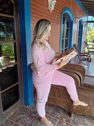 Imagem de pijama feminino plush moda outono inverno cama mesa e banho