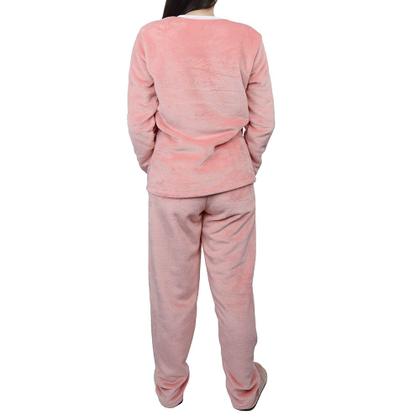 Imagem de Pijama Feminino Recco Fleece Jogo da Velha Rosa Fofura - 14503