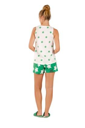 Imagem de Pijama Feminino Shorts Abotoado Regata Cor Com Amor