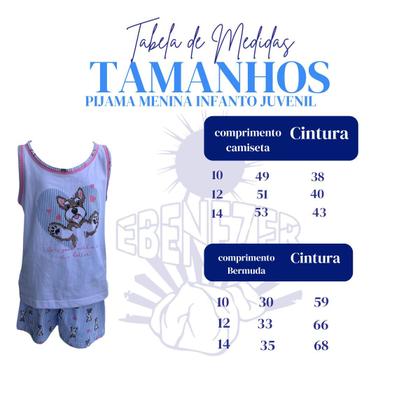 Imagem de Pijama Infantil e Juvenil Feminino Regata Estampada Kahunna