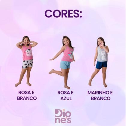 Imagem de Pijama Infantil Estampado com Vaquinha Gatinho e Unicórnio