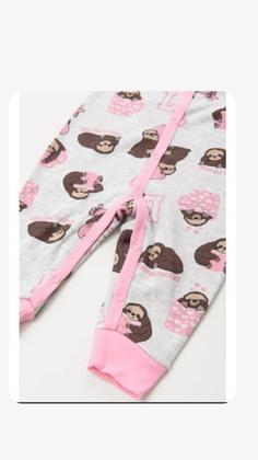 Imagem de Pijama Infantil Feminino Macacão Bicho Preguiça Pingo Lelê