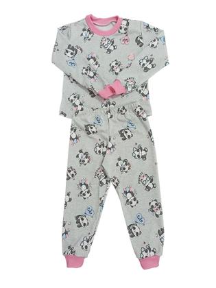 Imagem de Pijama infantil feminino manga longa inverno quentinho moletinho flanelado por dentro 0 a 4 anos