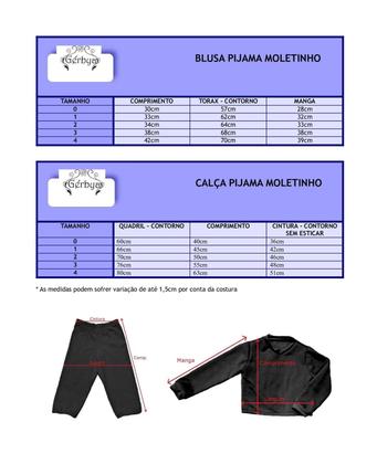 Imagem de Pijama infantil feminino manga longa inverno quentinho moletinho flanelado por dentro 0 a 4 anos