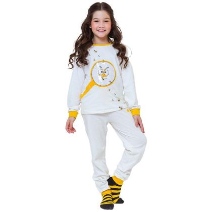 Imagem de Pijama Infantil Inverno com Estampas Interativas, Tecido Macio e Confortável