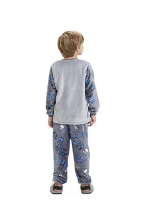 Imagem de Pijama Infantil Inverno Quentinho Menino Fleece Gamer Moletinho Flanelado Felpudo Manga Longa Frio