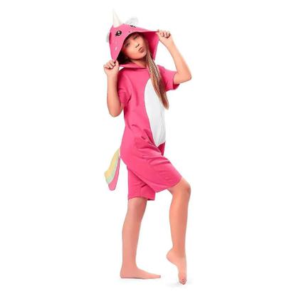 Imagem de Pijama Infantil Kigurumi Unicórnio Com Cauda