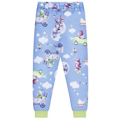 Imagem de Pijama Infantil Masculino Alakazoo Longo Urso na Lua Azul