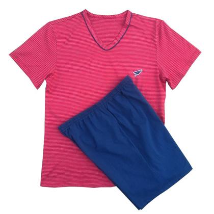 Imagem de Pijama Infantil Masculino Modo Avião Listrado - 07665