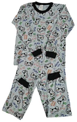 Imagem de Pijama Infantil Menino 100% ALGODÃO com Punho  Leve, Macio e Charmoso
