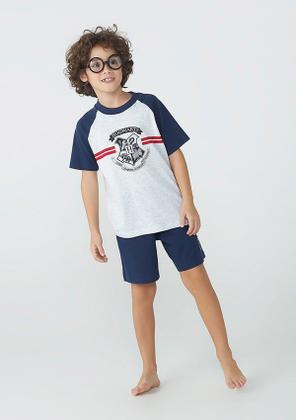 Imagem de Pijama Infantil Menino Curto Em Algodão Harry Potter