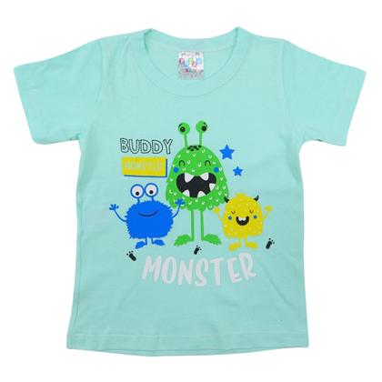 Imagem de Pijama Infantil Menino Monstrinhos Conjunto Estampado Verão