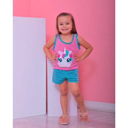 Imagem de Pijama Infantil Regata de Verão baby doll com short Menina