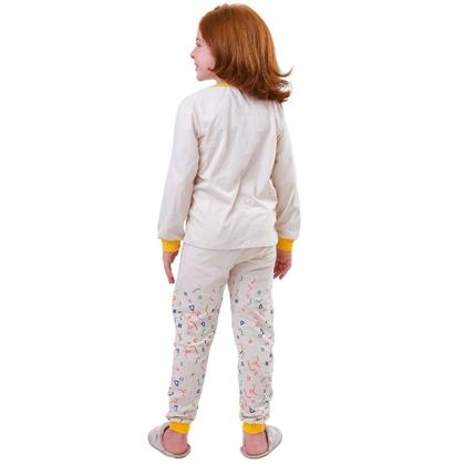 Imagem de Pijama infantil Unissex para Meninos ou Meninas, conjunto de roupas, manga comprida, 100% algodão, 2 peças, tamanho 1 a 10 anos