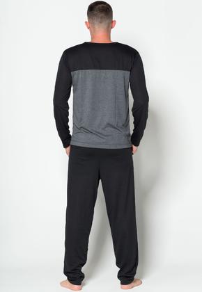Imagem de Pijama Inverno Masculino Longo Bicolor Calça e Blusa