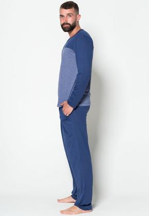 Imagem de Pijama Inverno Masculino Longo Bicolor Calça e Blusa