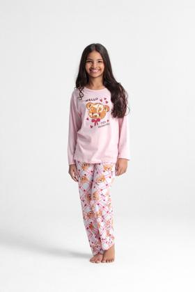 Imagem de Pijama Juvenil Menina Longo 100 Algodão