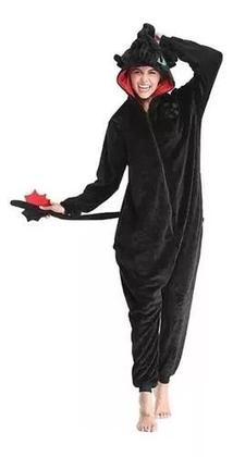 Imagem de Pijama Kigurumi Dragão Banguela Filme Cosplay Fantasia Unissex Adulto