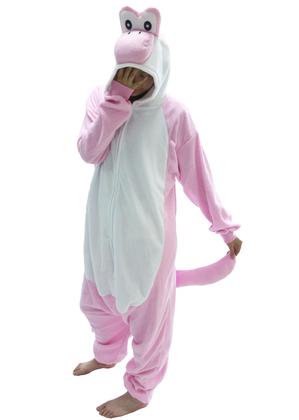 Imagem de Pijama Kigurumi LaKigurumi Pink Yoshi unissex para adultos pequenos