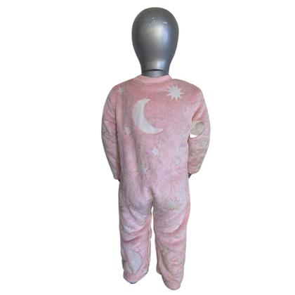 Imagem de Pijama Kyly Lua Fleece Acende No Escuro Rosa