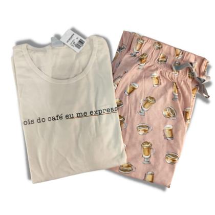Imagem de Pijama longo fem café expresso lua encantada ref 984
