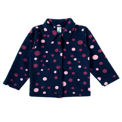 Imagem de Pijama Longo Infantil Menina em Soft Bolinhas Marinho Tip Top